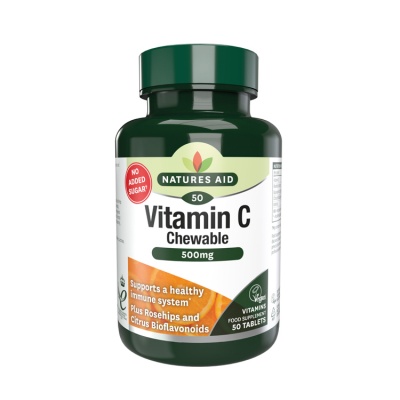 Natures Aid Vitamin C Chewable 500mg 50 tabs